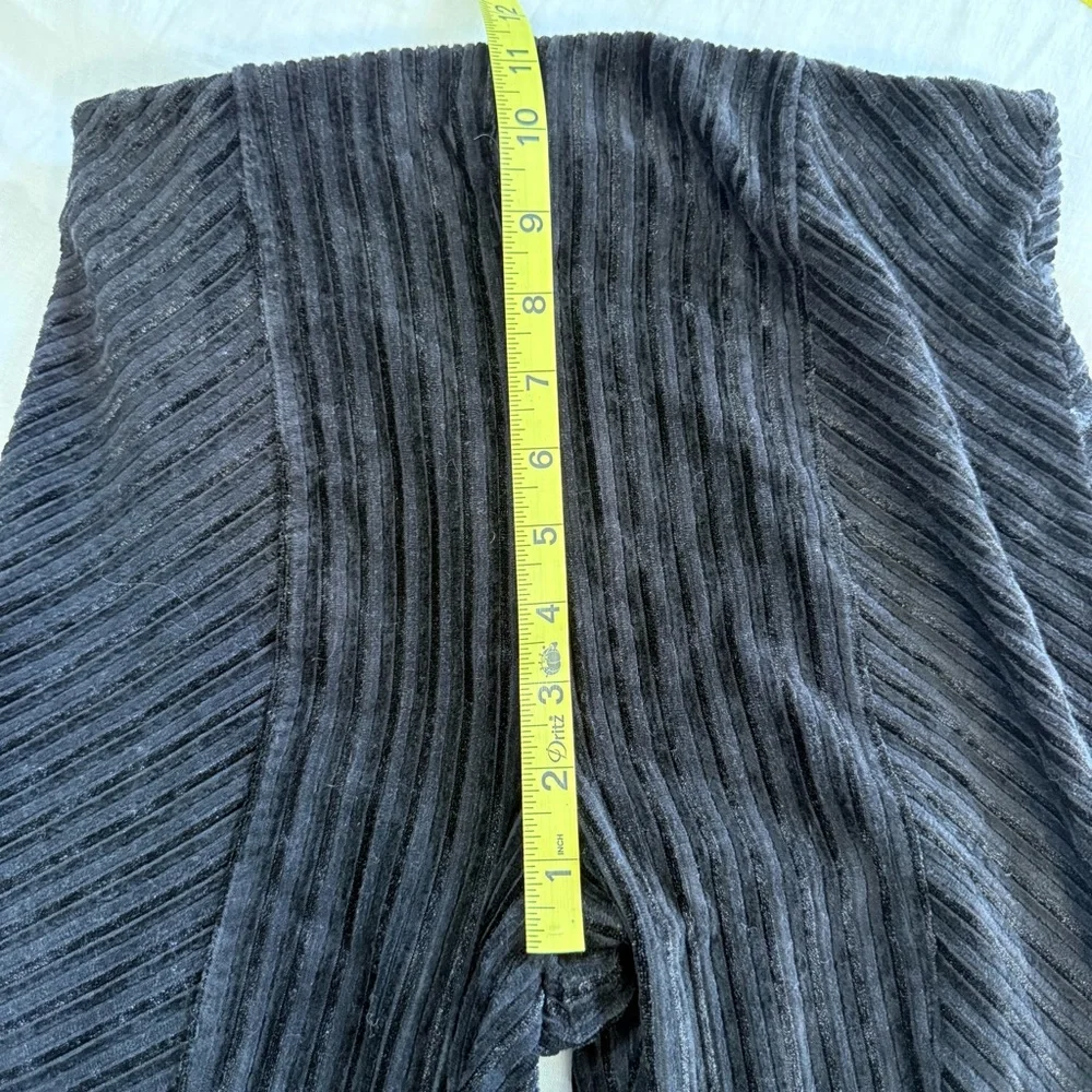 Free People Slim Pull-On Velvet Flare Pants Black - Picture 15 of 16